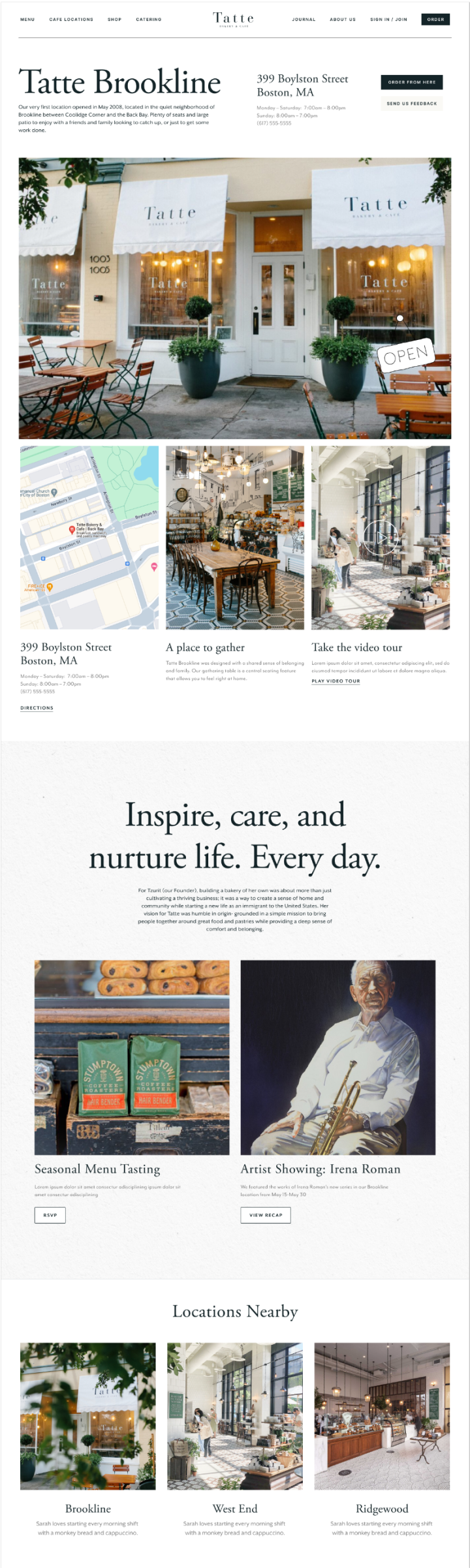 Tatte Web Redesign